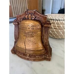 Vintage Cracked Liberty Bell Bookend